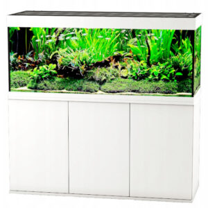 szafka pod akwarium 120x40x60 prosta 3D biała