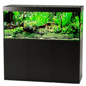 szafka pod akwarium 100x50x80 prosta 3D czarna
