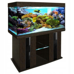 szafka pod akwarium 100x40x60 półka z szybą czarna