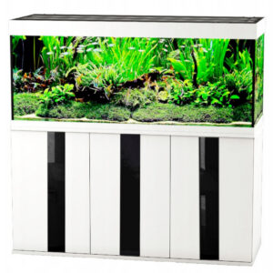 szafka pod akwarium 120x40x60 prosta 3D zszybą biała