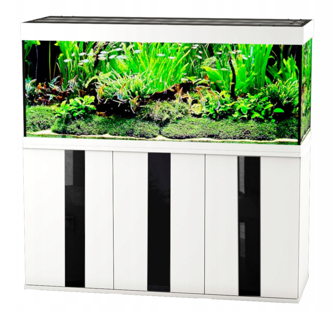 120x40x60 prosta 3D zszybą biała szafka pod akwarium 120x40x60 prosta 3D zszybą biała