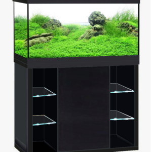 szafka pod akwarium 80x35x70 prosta 2 półki po bokach czarna