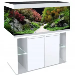 szafka pod akwarium 120x40x60 prosta po półce biała