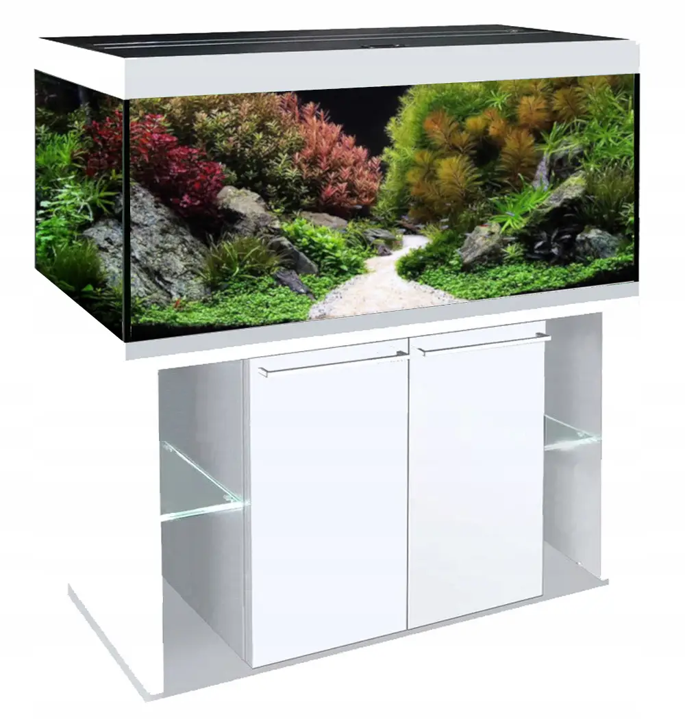 120x40x60 prosta po półce biała szafka pod akwarium 120x40x60 prosta po półce biała