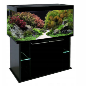 szafka pod akwarium 100x50x60 prosta po półce po bokach czarna