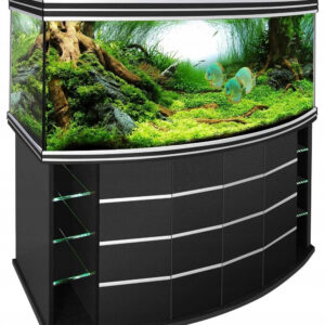 szafka pod akwarium 100x50x80 profil3 półki szklane czarna