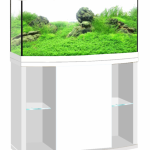 szafka pod akwarium 80x35x70 prosta biała po półce po bokach
