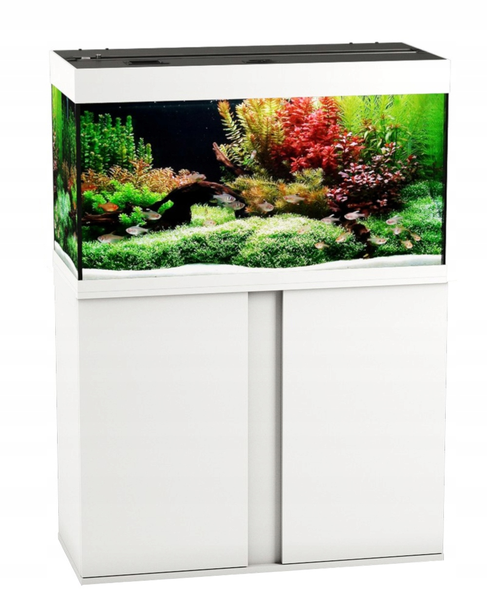 80x35x70 cm prosta biała pasek pionowy biała Szafka pod akwarium 80x35x70 cm prosta biała pasek pionowy biała