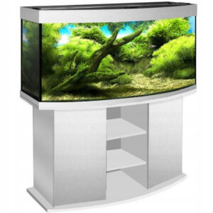 szafka pod akwarium 100x50x80 profil 2 półki biała