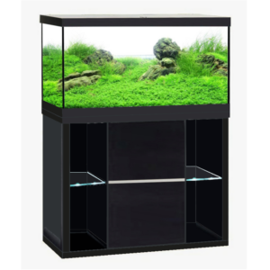 szafka pod akwarium 80x35x60 prosta po półce po bokach czarna