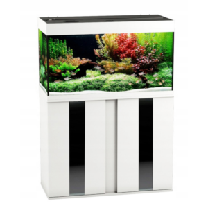 szafka pod akwarium 80x35x60 prosta pasek pionowy szyba biała