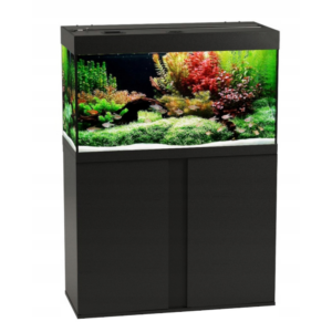 szafka pod akwarium 80x35x60 prosta pasek pionowy czarna
