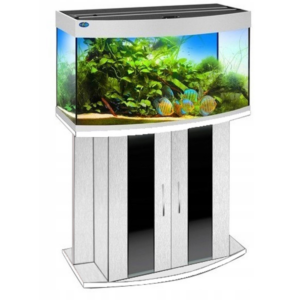 szafka pod akwarium 80x35x60 profil piony boczne szyba biała
